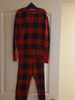 GAP Red and Black Plaid Kids Pajama Set